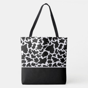 Volltaschen Große Schwarz-Weiß-Kuh Gepunktet druck Tasche