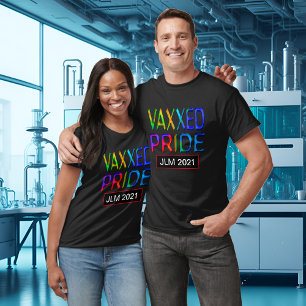 Vollvakziniertes Vaxxed Pride Monogramm Jahr 2021 T-Shirt