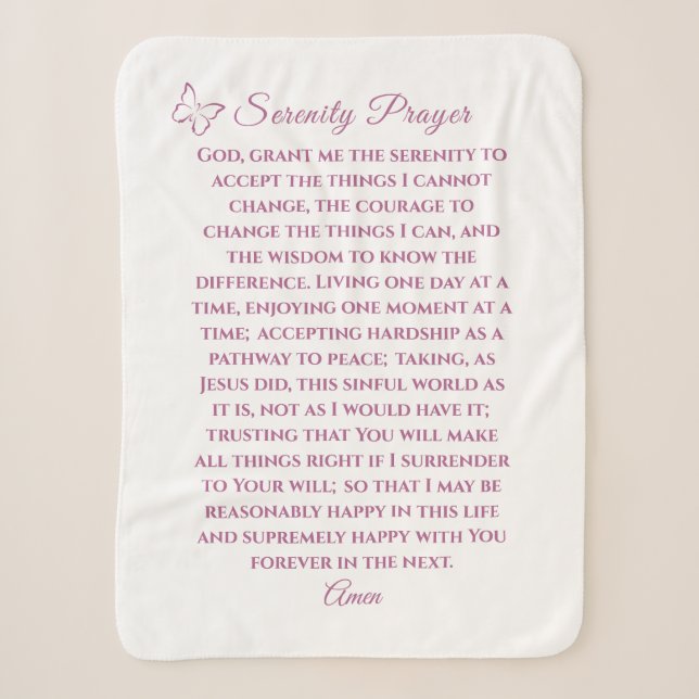 Vollversion Serenity Prayer Blanket Sherpadecke (Vorderseite)