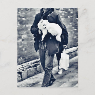 vollwertiger Output_c78 Schwarz-Weiß-Spitz Postkarte