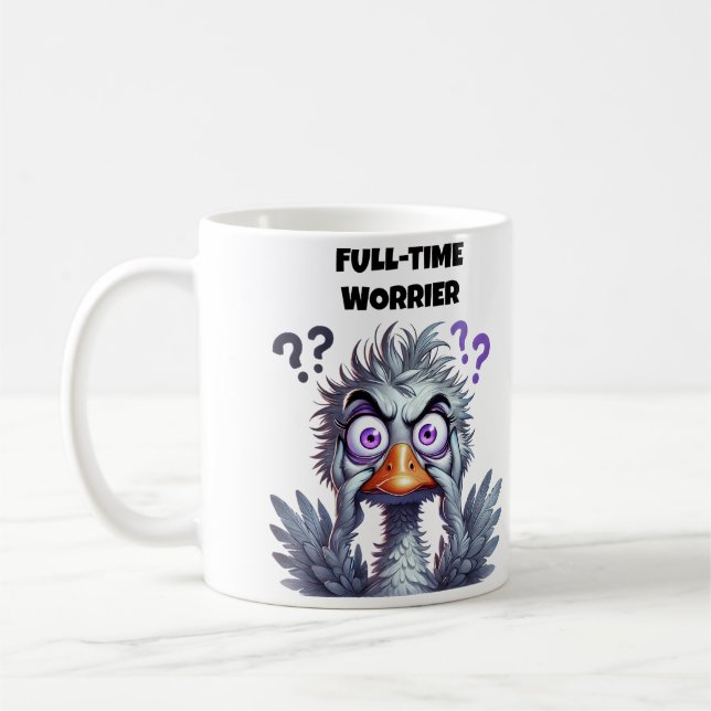 Vollzeit-Sorgen-Mama Kaffeetasse (Links)