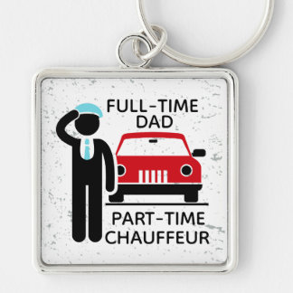 Vollzeit-Vater Teilzeit-Chauffeur Vielbeschäftigte Schlüsselanhänger