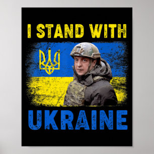 Volodymyr Zelensky I Stand mit der Ukraine Poster