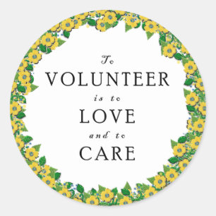 Volontaire Appréciation Classic Round Sticker