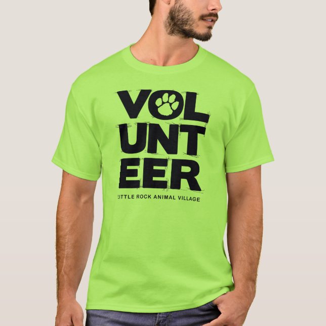 "Volontaire, T-shirt de LRAV" (vert de chaux) (Devant)