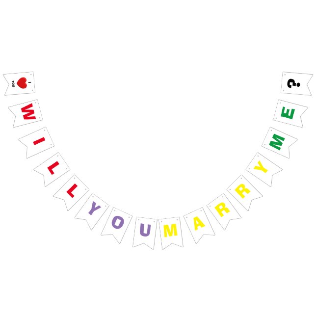 Volonté colorée vous m'épousez - des drapeaux (Tout)