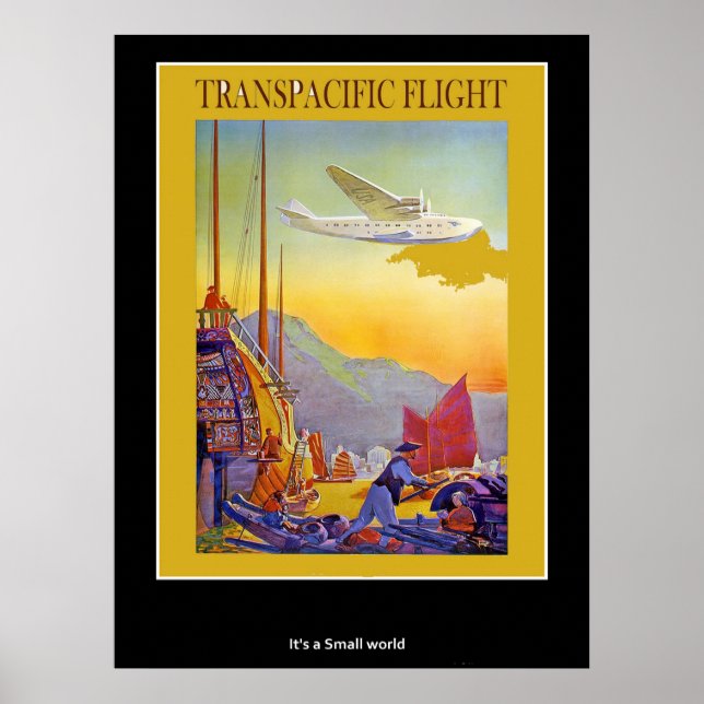 Vols transpacifiques posters vintage (Devant)
