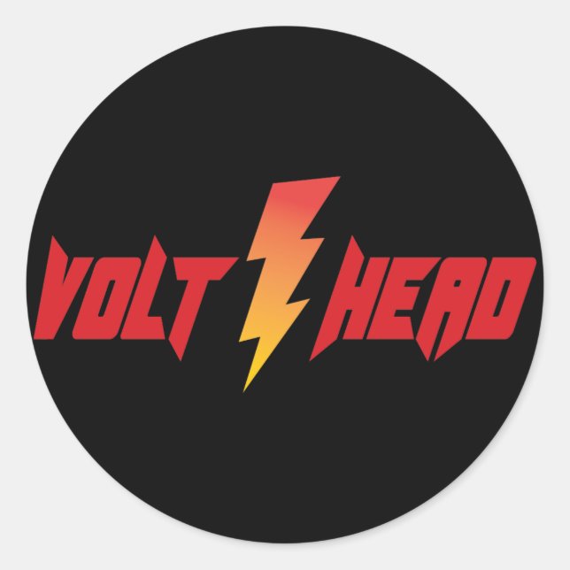 Volt Head - Blitz Runder Aufkleber (Vorderseite)