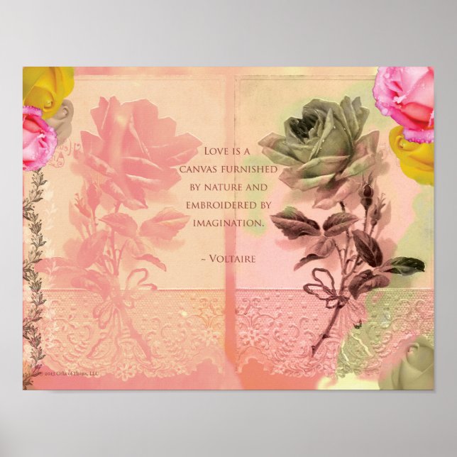 Voltaire, 14" x 11" - Archivmatte-Poster Poster (Vorne)