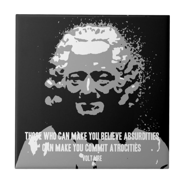 Voltaire - Absurditäten Fliese (Vorderseite)