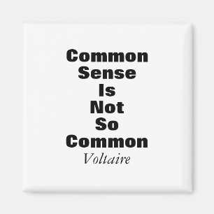 Voltaire Common Sense Zitat Magnet