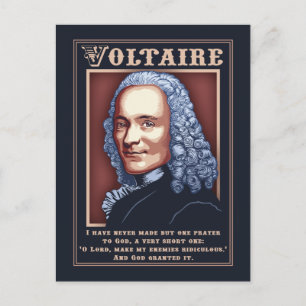 Voltaire - Gebet Postkarte