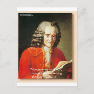 Voltaire "Keine Feinde" Weisheitszitat Geschenke T Postkarte