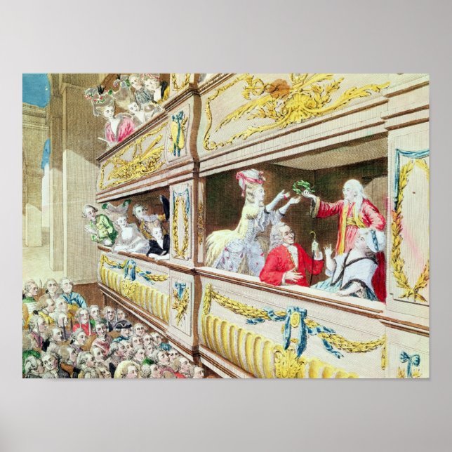 Voltaire-Krönung am Theater Francais Poster (Vorne)