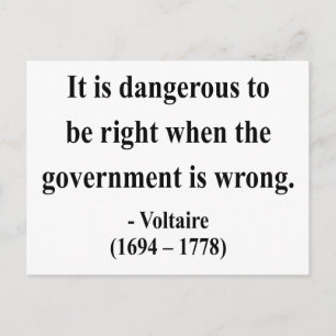 Voltaire Quote 7a Postkarte