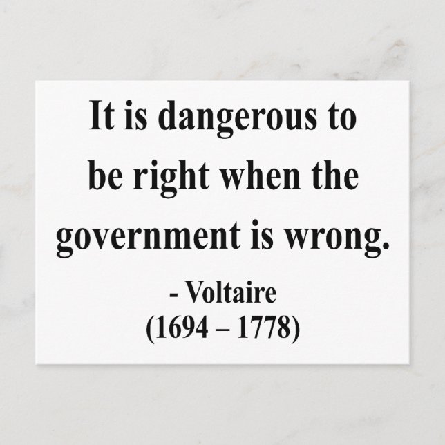 Voltaire Quote 7a Postkarte (Vorderseite)