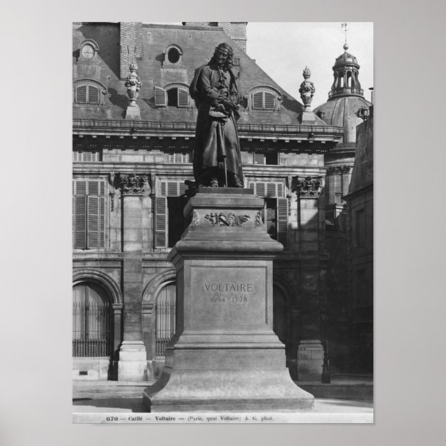 Voltaire-Statue Poster (Vorne)
