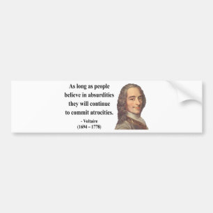 Voltaire Zitat 2b Autoaufkleber