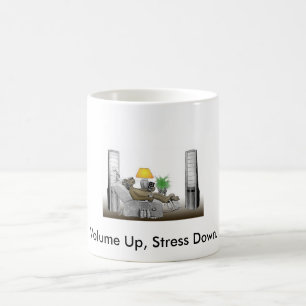 Volumen oben, betonen unten kaffeetasse