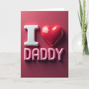 Volumetrisches Daddy-Herz-Kartenmodell Karte