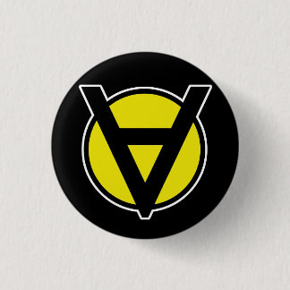 Voluntaryist schwarzer und gelber Knopf Button