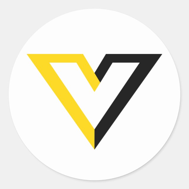 Voluntaryist V Runder Aufkleber (Vorderseite)