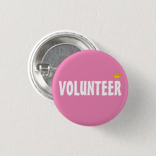 VOLUNTEER & Aid Person, Wohltätigkeit, Hilfe, Info Button (Vorne & Hinten)