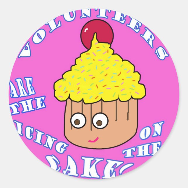VOLUNTEER-BESCHREIBUNG RUNDER AUFKLEBER (Vorderseite)