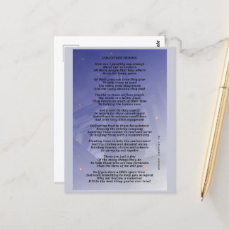 Volunteer Heroes Postcard Postkarte