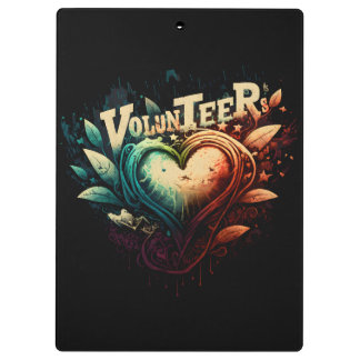 Volunteer Herz Klemmbrett