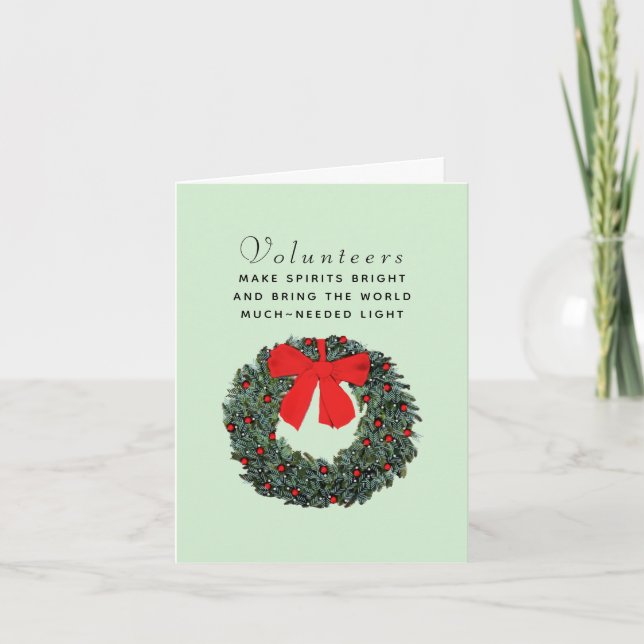 Volunteer Holiday Wertungskarten Karte (Vorderseite)