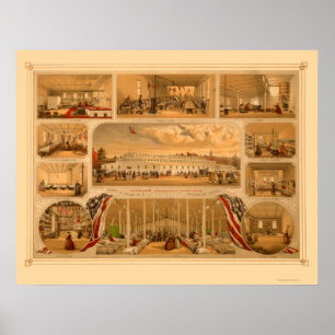 Volunteer Hospital von P.S. Duval 1862 Poster