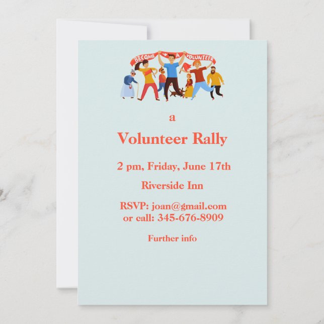 Volunteer Kundgebung Luncheon Einladung (Rückseite)