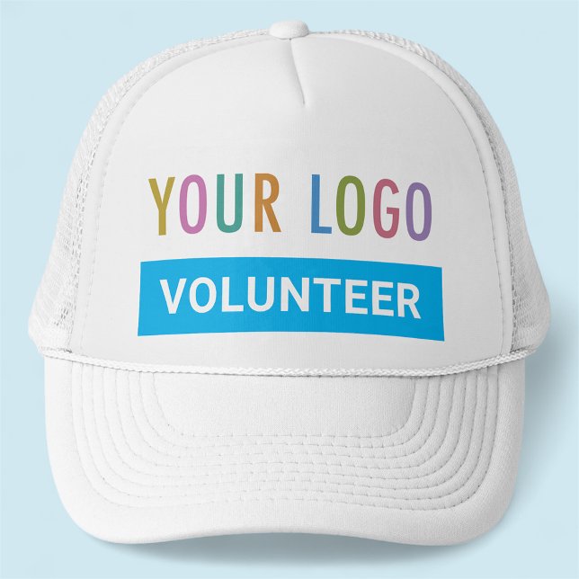 Volunteer Mesh Trucker Hat Custom Logo White Truckerkappe (MISOOK Volunteer White Trucker Hat)