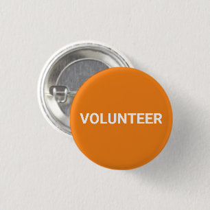 Volunteer orangefarbener Button
