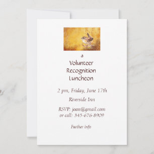 Volunteer Recognition Luncheon Invite & Wren Bird Einladung