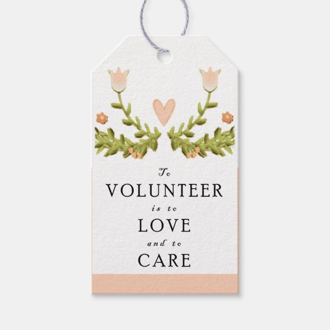 Volunteer Wertschätzung Geschenkanhänger (Vorderseite)