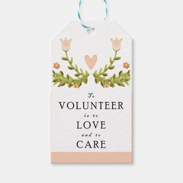 Volunteer Wertschätzung Geschenkanhänger (Vorderseite)