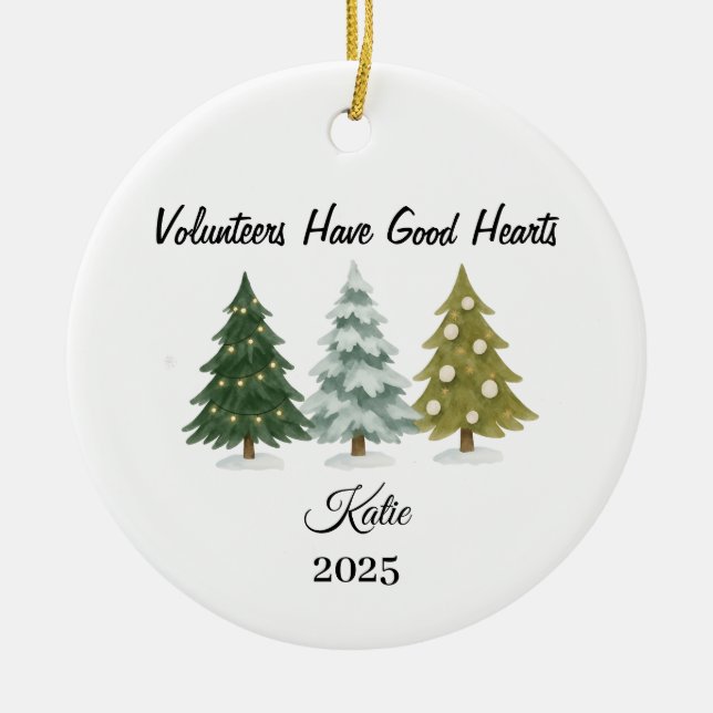 Volunteers Have Good Hearts, volunteer Ornament (Vorne)