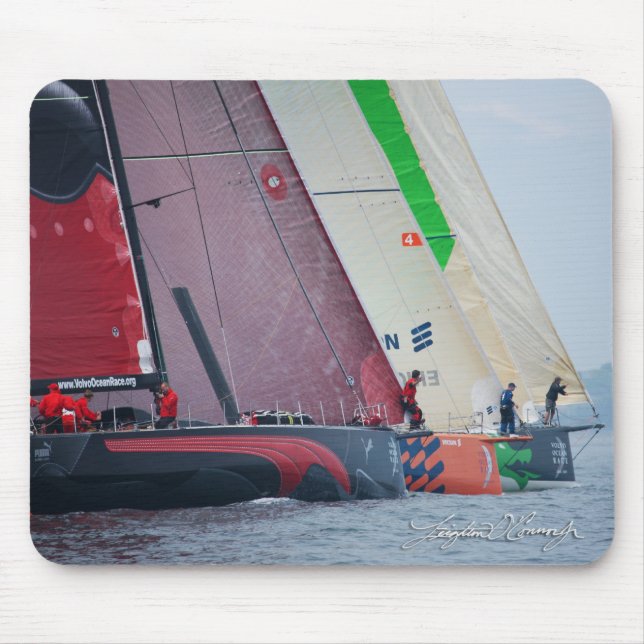 Volvo-Ozean-Rennen-Segeln-Mausunterlage Mousepad (Vorne)