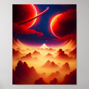 Vom Berg zum Sternenplakat Poster