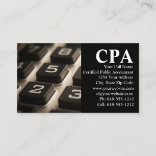 Vom CPA-Wirtschaftsprüfer zertifizierte Wirtschaft Visitenkarte