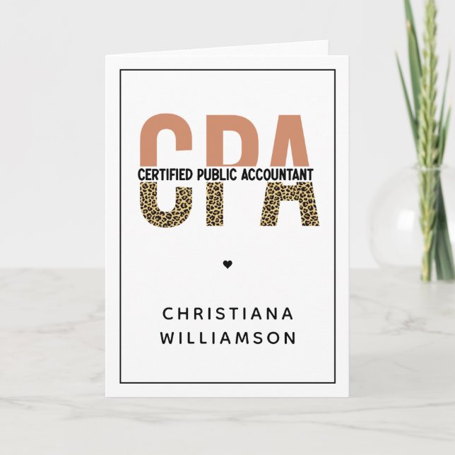 Vom CPA zertifizierter Leopard für öffentliche Wir Karte (Vorderseite)