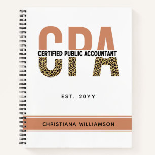 Vom CPA zertifizierter Leopard für öffentliche Wir Notizbuch