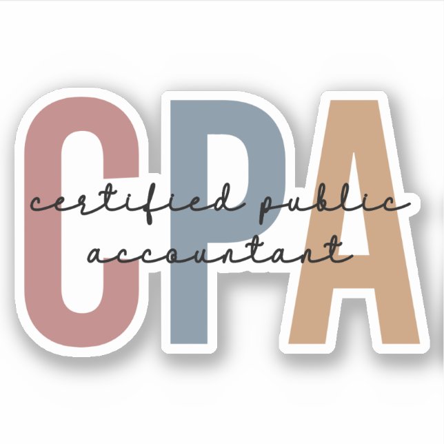 Vom CPA zertifizierter öffentlicher Wirtschaftsprü Aufkleber (Vorderseite)
