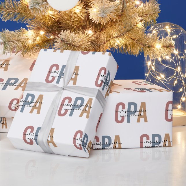 Vom CPA zertifizierter öffentlicher Wirtschaftsprü Geschenkpapier (Feiertage)
