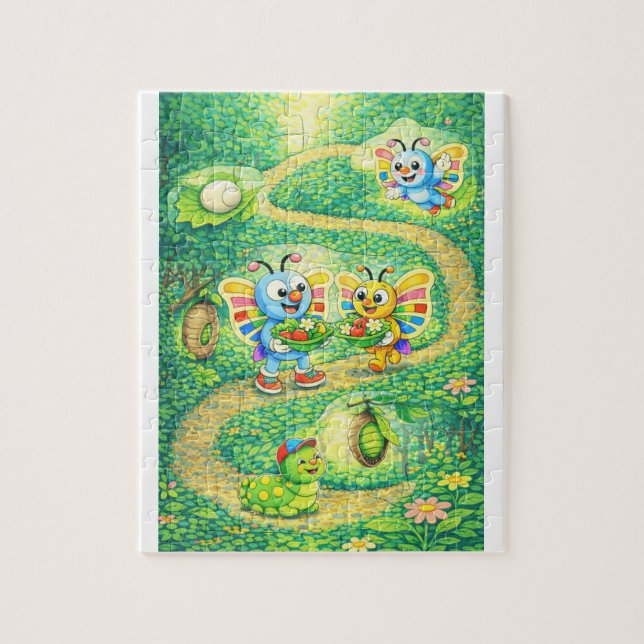Vom Ei zum Schmetterling Puzzle (Vertikal)