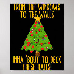 Vom Fenster zur Wand Weihnachtsbaum Em Xmas Poster