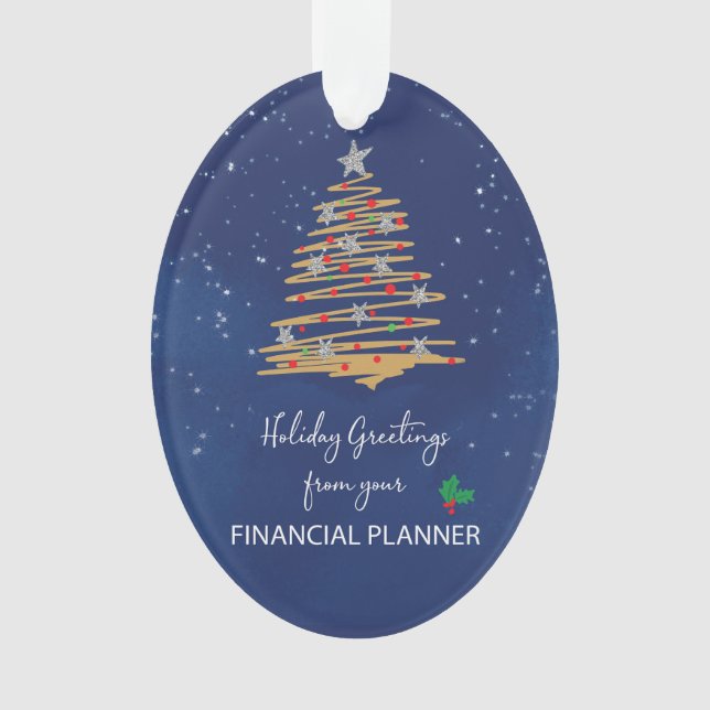 Vom Finanzplaner Weihnachtsbaum-Individuelle Name Ornament (Vorderseite)