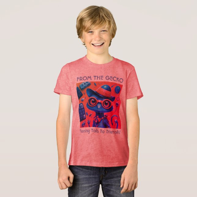 Vom Gecko Tri-Blend Shirt (Vorderseite voll)